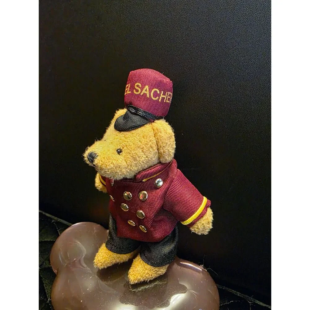 Original Sacher Hotel Vienna Teddy Bear Page Bellhop Plush Souvenir 6.5”